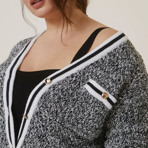 HTF Anthropologie Maeve Tweed Boyfriend Cardigan - Picture 7 of 7